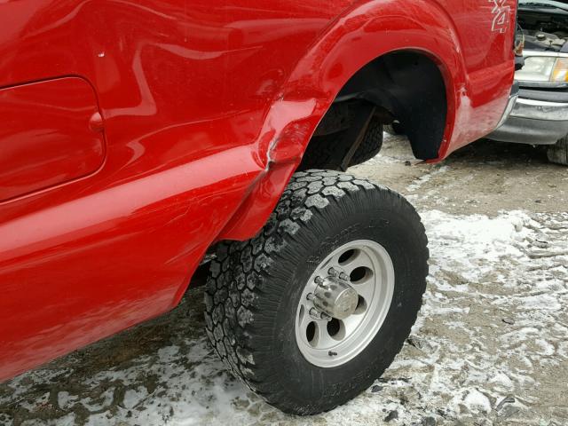1FTSF21P16EA63747 - 2006 FORD F250 SUPER RED photo 9