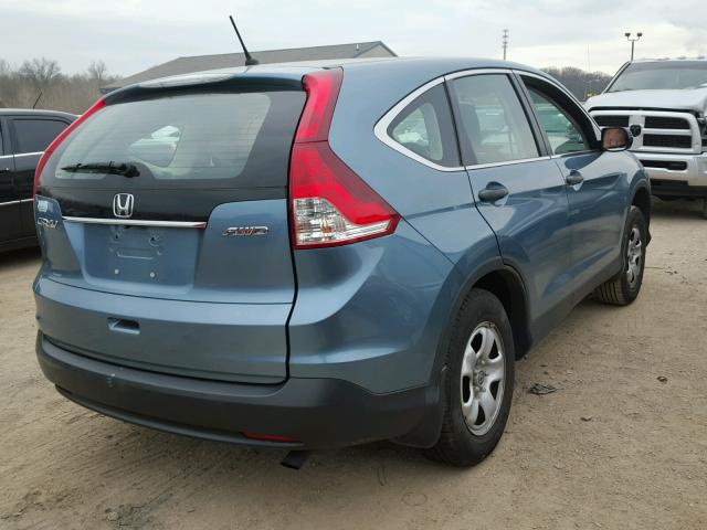 2HKRM4H3XEH600116 - 2014 HONDA CR-V LX BLUE photo 4