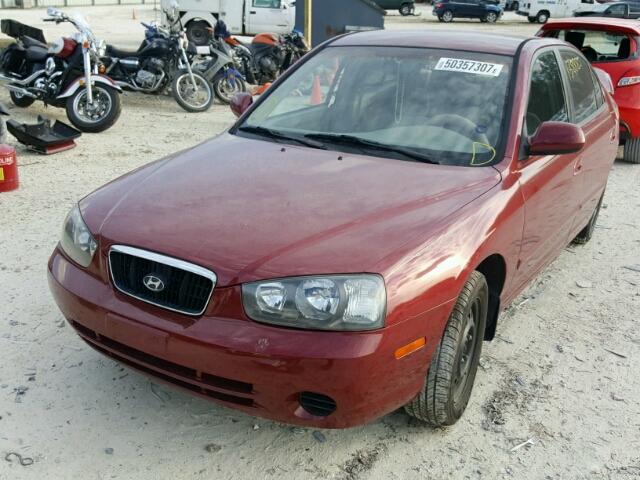 KMHDN45D23U489967 - 2003 HYUNDAI ELANTRA GL MAROON photo 2