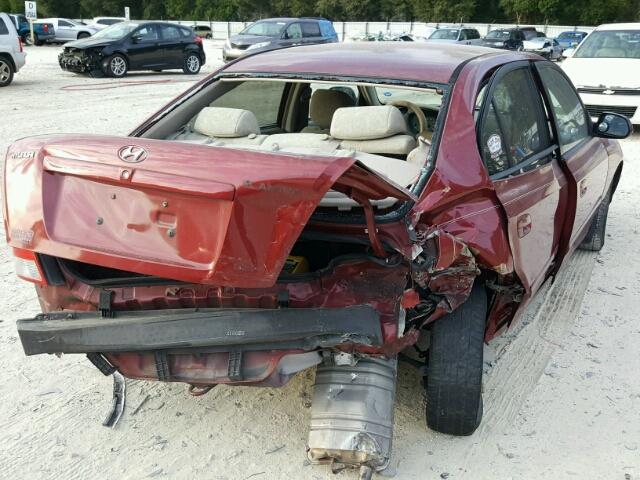 KMHDN45D23U489967 - 2003 HYUNDAI ELANTRA GL MAROON photo 4