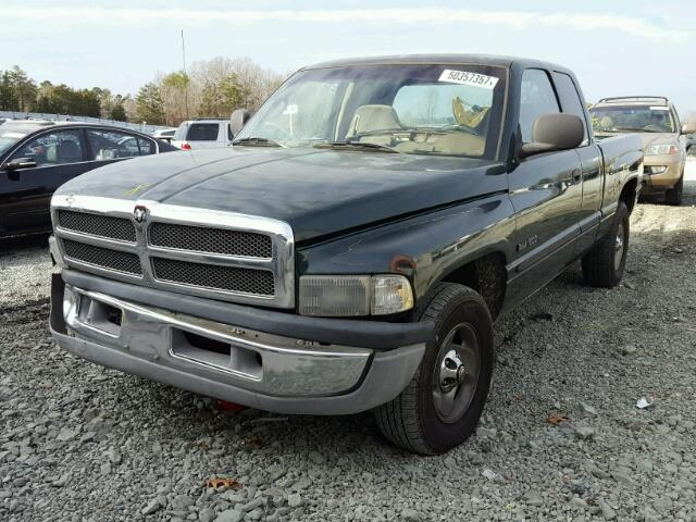 1B7HC13Y0YJ173413 - 2000 DODGE RAM 1500 GREEN photo 2