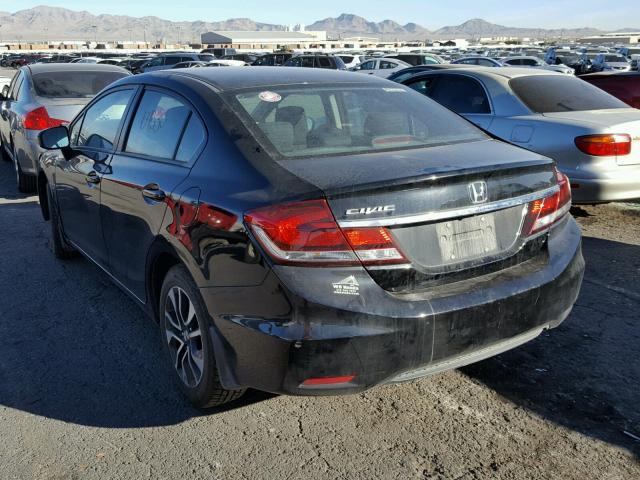 19XFB2F85FE010746 - 2015 HONDA CIVIC EX შავი ფოტო 3