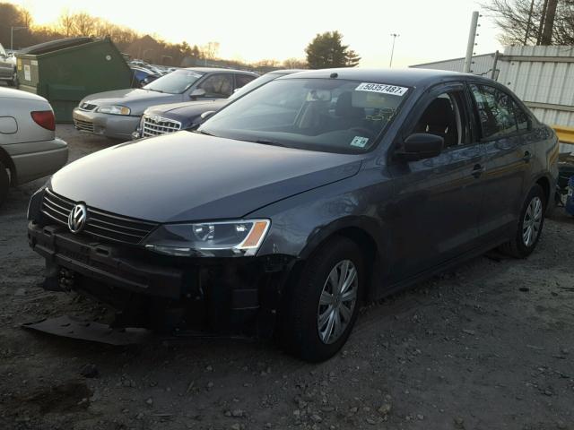 3VW1K7AJ6EM366111 - 2014 VOLKSWAGEN JETTA BASE GRAY photo 2