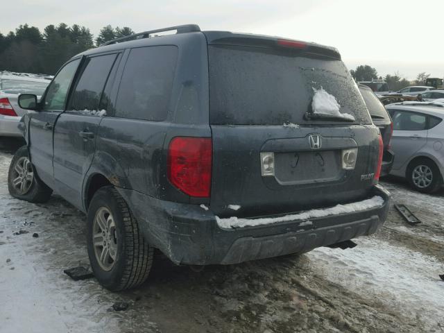 2HKYF18514H503195 - 2004 HONDA PILOT EXL CHARCOAL photo 3