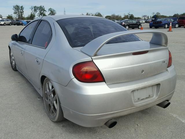 1B3ES66S05D106008 - 2005 DODGE NEON SRT-4 SILVER photo 3