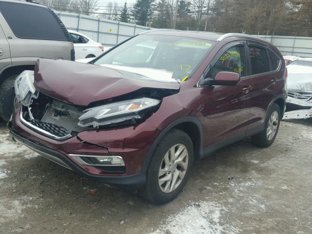 5J6RM4H71FL081807 - 2015 HONDA CR-V EXL BURGUNDY photo 2