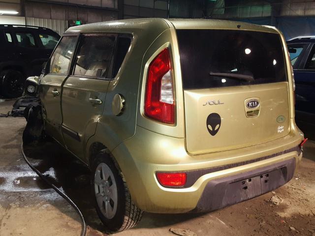 KNDJT2A51C7450205 - 2012 KIA SOUL GREEN photo 3