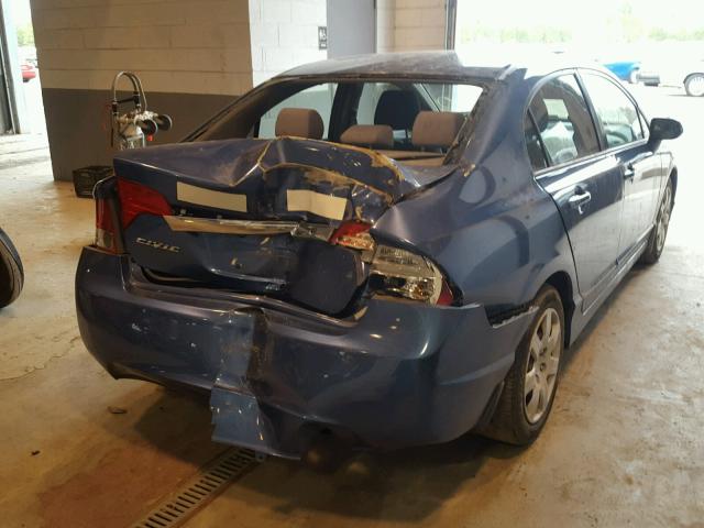 2HGFA16579H365396 - 2009 HONDA CIVIC LX BLUE photo 4