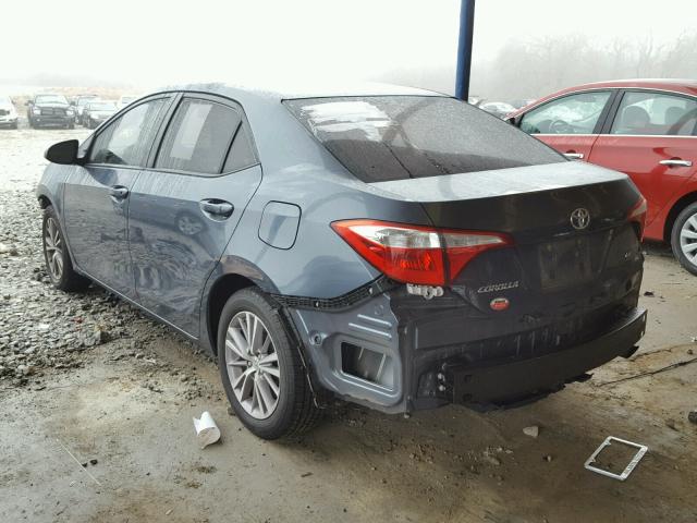 2T1BURHE7FC229825 - 2015 TOYOTA COROLLA L GRAY photo 3