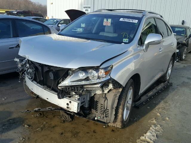 JTJBK1BA0F2483885 - 2015 LEXUS RX 350 SILVER photo 2