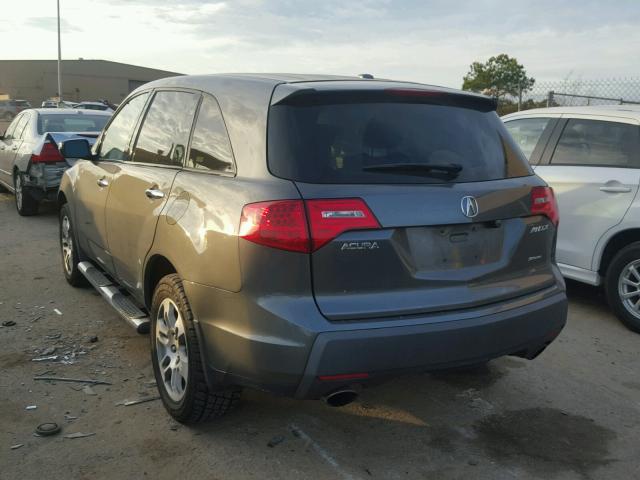 2HNYD28417H536790 - 2007 ACURA MDX TECHNO GREEN photo 3