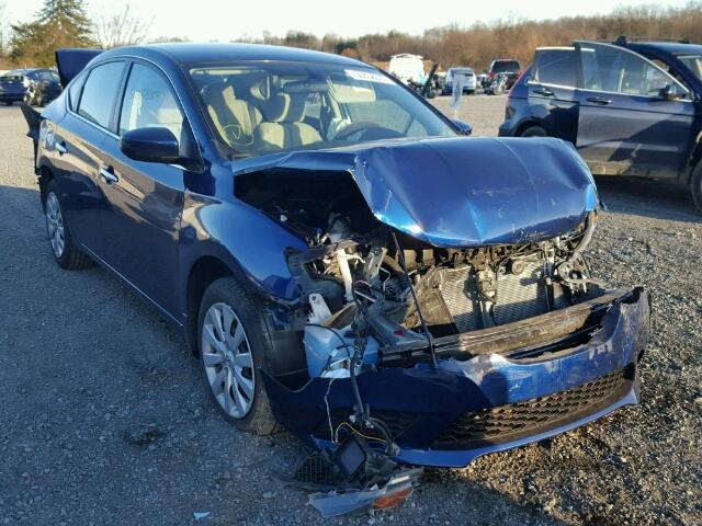 3N1AB7AP1GY274992 - 2016 NISSAN SENTRA S BLUE photo 1