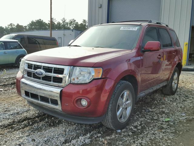 1FMCU0EG6CKB71217 - 2012 FORD ESCAPE LIM MAROON photo 2