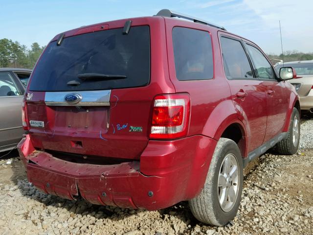 1FMCU0EG6CKB71217 - 2012 FORD ESCAPE LIM MAROON photo 4