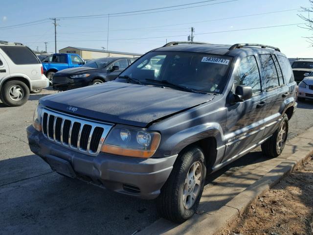 1J4GX48S02C257632 - 2002 JEEP GRAND CHER BLUE photo 2