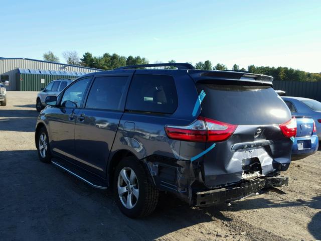 5TDKK3DC8GS729363 - 2016 TOYOTA SIENNA LE BLUE photo 3