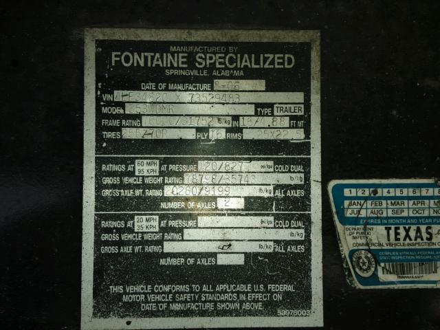 4LF34820X73529483 - 2007 FONTAINE FLATBED TR BLACK photo 10