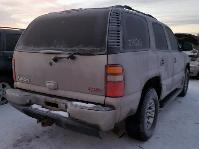 1GKEK63U11J240403 - 2001 GMC DENALI GRAY photo 4