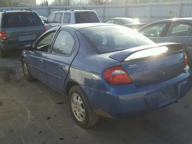 1B3ES56C53D197440 - 2003 DODGE NEON SXT BLUE photo 3