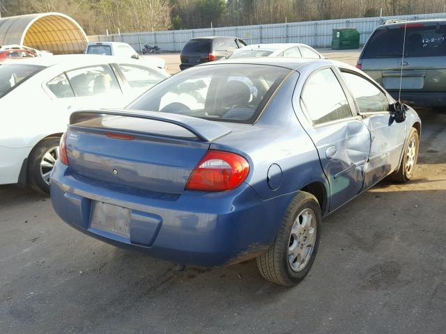 1B3ES56C53D197440 - 2003 DODGE NEON SXT BLUE photo 4