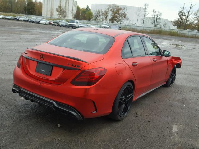 55SWF8HB1FU077952 - 2015 MERCEDES-BENZ C 63 AMG-S RED photo 4