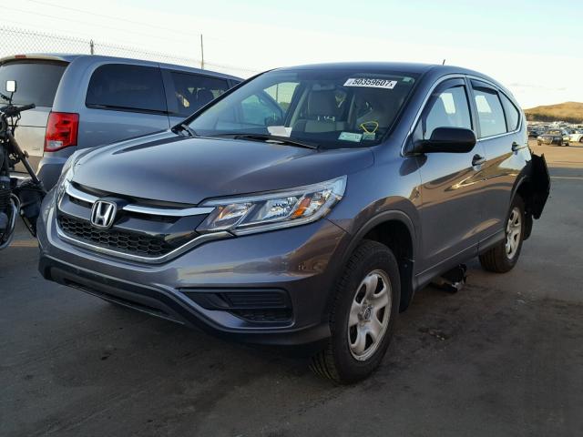 5J6RM4H31FL079715 - 2015 HONDA CR-V LX GRAY photo 2