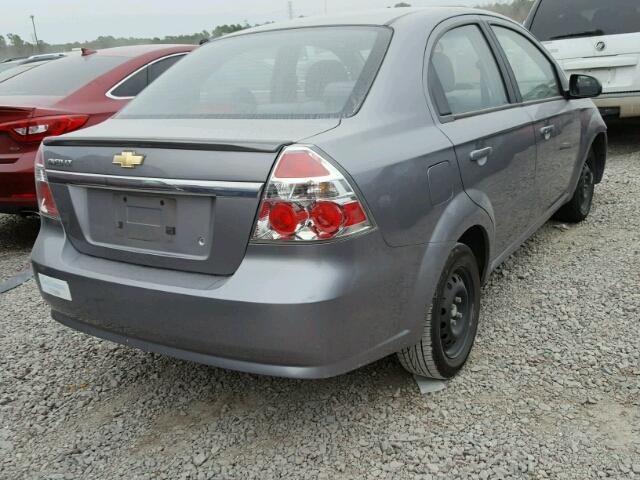 KL1TD5DE1AB128393 - 2010 CHEVROLET AVEO LS GRAY photo 4