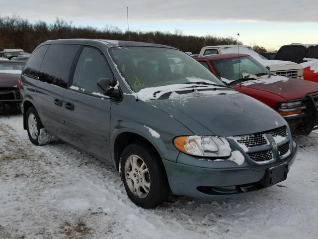 1D4GP25303B196204 - 2003 DODGE CARAVAN SE BLUE photo 1