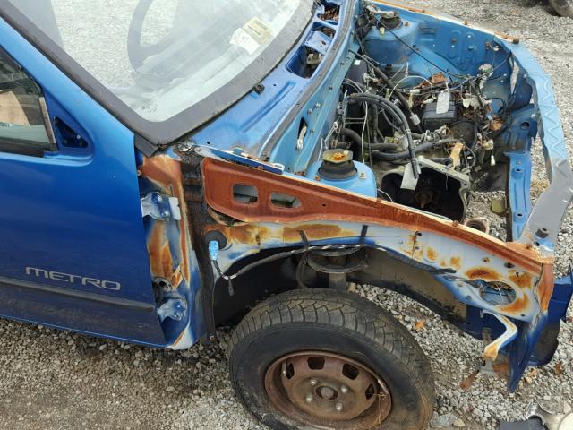 2C1MR2468N6706971 - 1992 GEO METRO BASE BLUE photo 9