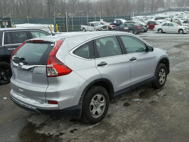 5J6RM4H3XGL128718 - 2016 HONDA CR-V LX SILVER photo 4