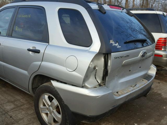 KNDJF723997625987 - 2009 KIA SPORTAGE L SILVER photo 9