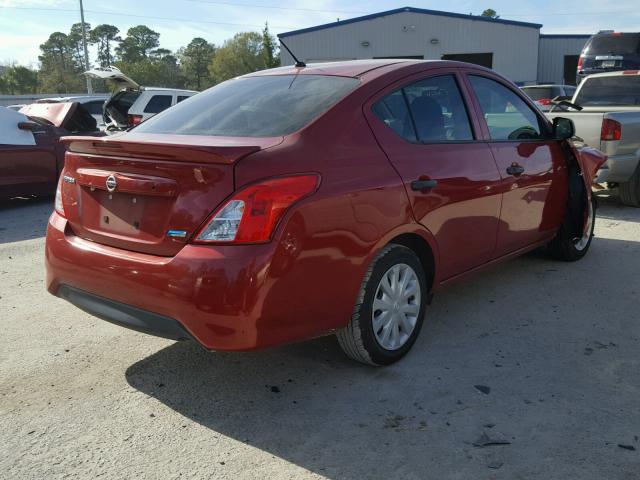 3N1CN7AP3FL868978 - 2015 NISSAN VERSA S MAROON photo 4