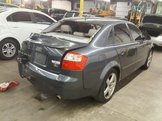 WAULC68E55A117773 - 2005 AUDI A4 1.8T QU GRAY photo 4