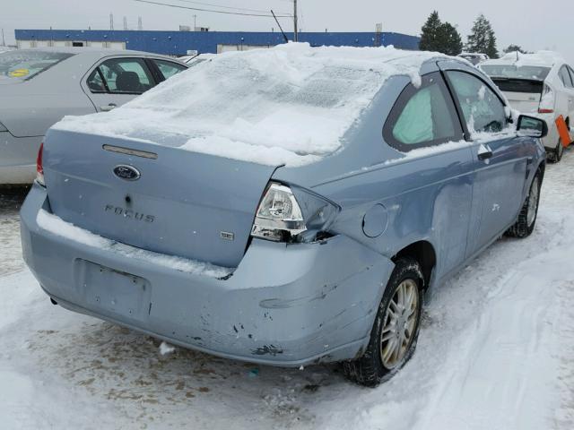 1FAHP33N48W144429 - 2008 FORD FOCUS SE BLUE photo 4