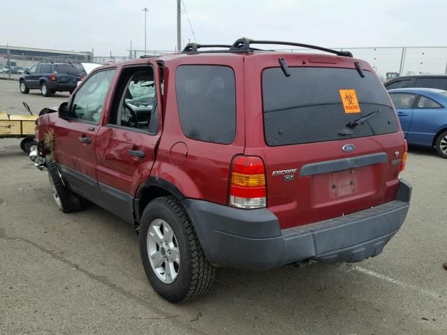 1FMYU03145KD14043 - 2005 FORD ESCAPE XLT RED photo 3