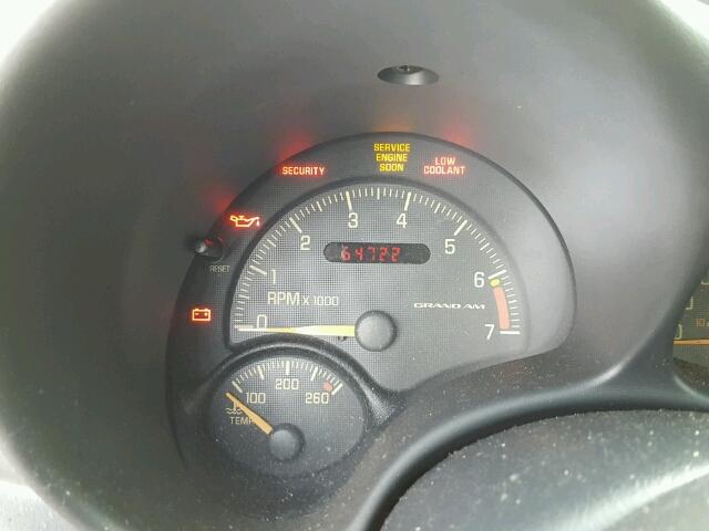 1G2NE12T5XM799978 - 1999 PONTIAC GRAND AM S 黑色 照片 8