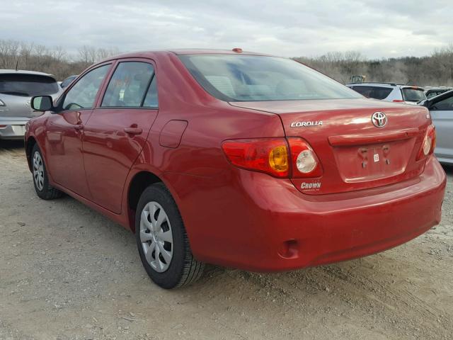 1NXBU4EE9AZ202494 - 2010 TOYOTA COROLLA BA RED photo 3