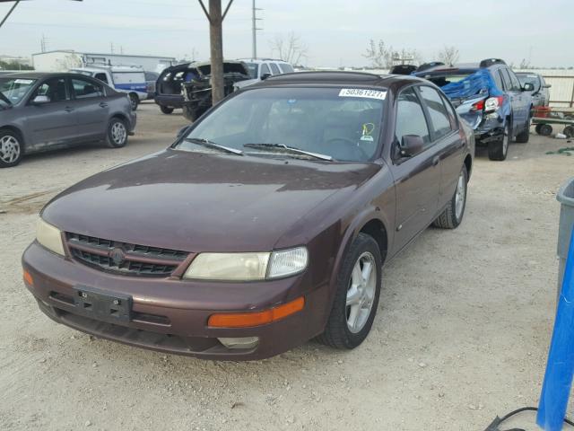 JN1CA21D7VT220185 - 1997 NISSAN MAXIMA GLE BURGUNDY photo 2