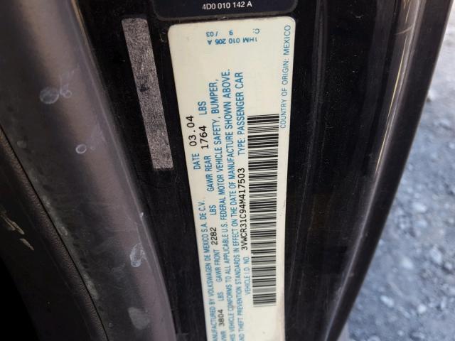 3VWCR31C94M417503 - 2004 VOLKSWAGEN NEW BEETLE Qara foto 10