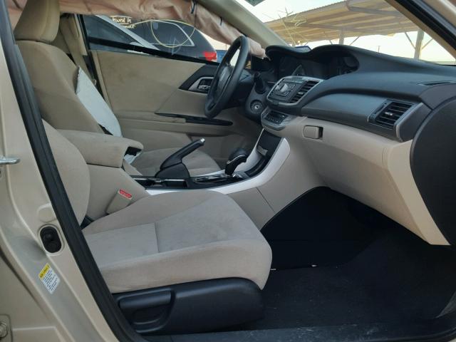 1HGCR2F38DA155543 - 2013 HONDA ACCORD LX BEIGE photo 5