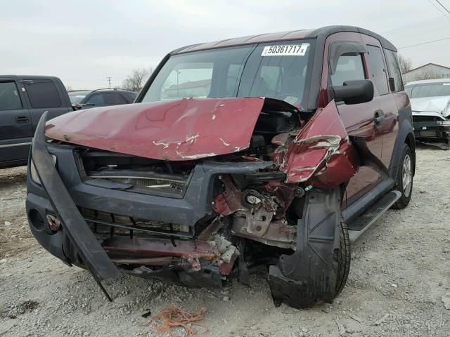 5J6YH28347L010085 - 2007 HONDA ELEMENT LX RED photo 2