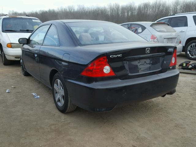 1HGEM229X4L085145 - 2004 HONDA CIVIC EX შავი ფოტო 3