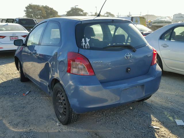 JTDJT923X85175393 - 2008 TOYOTA YARIS BLUE photo 3