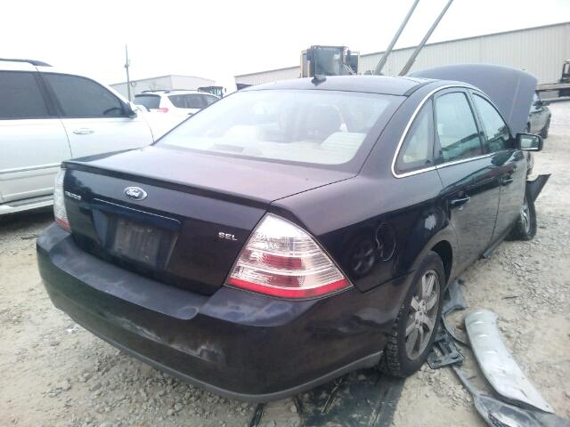 1FAHP24W88G140332 - 2008 FORD TAURUS SEL BLUE photo 4