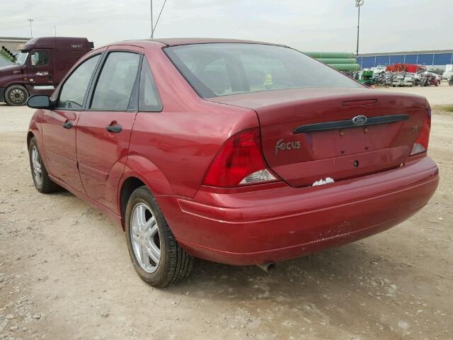 1FAFP34P42W107945 - 2002 FORD FOCUS SE MAROON photo 3