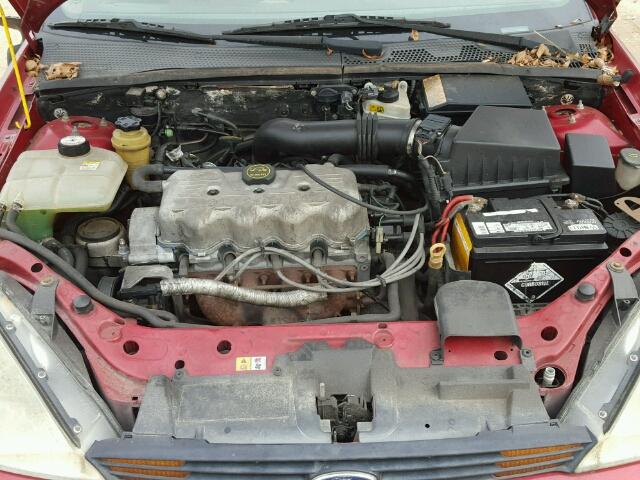 1FAFP34P42W107945 - 2002 FORD FOCUS SE MAROON photo 7