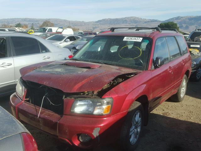 JF1SG69655H705132 - 2005 SUBARU FORESTER 2 BURGUNDY photo 2