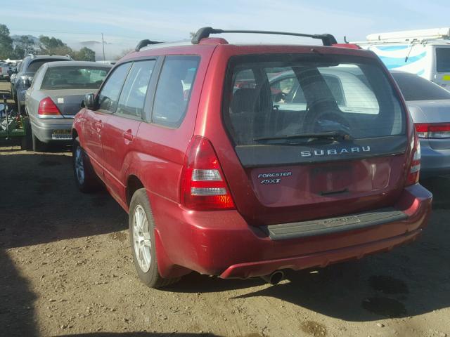 JF1SG69655H705132 - 2005 SUBARU FORESTER 2 BURGUNDY photo 3