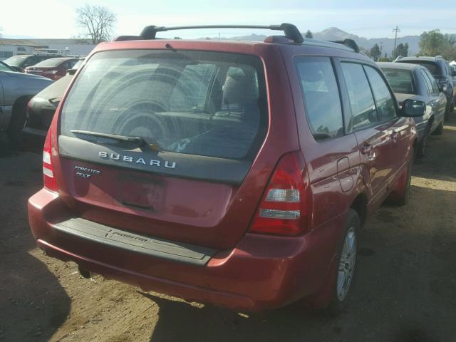 JF1SG69655H705132 - 2005 SUBARU FORESTER 2 BURGUNDY photo 4