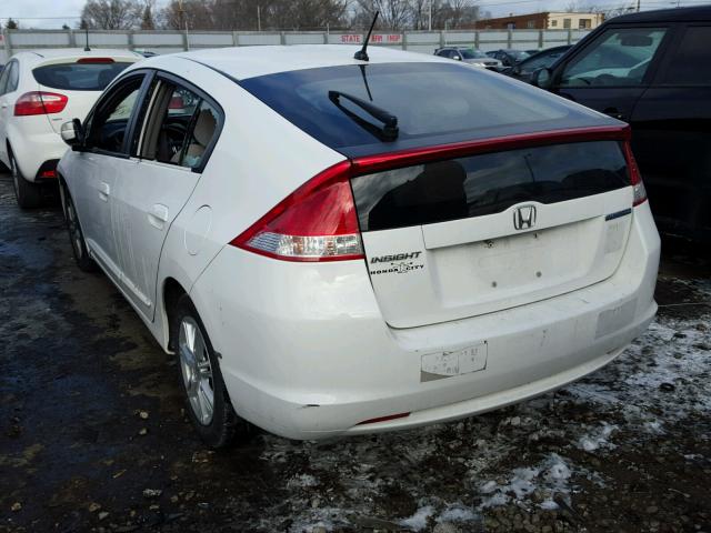 JHMZE2H70BS007834 - 2011 HONDA INSIGHT EX WHITE photo 3